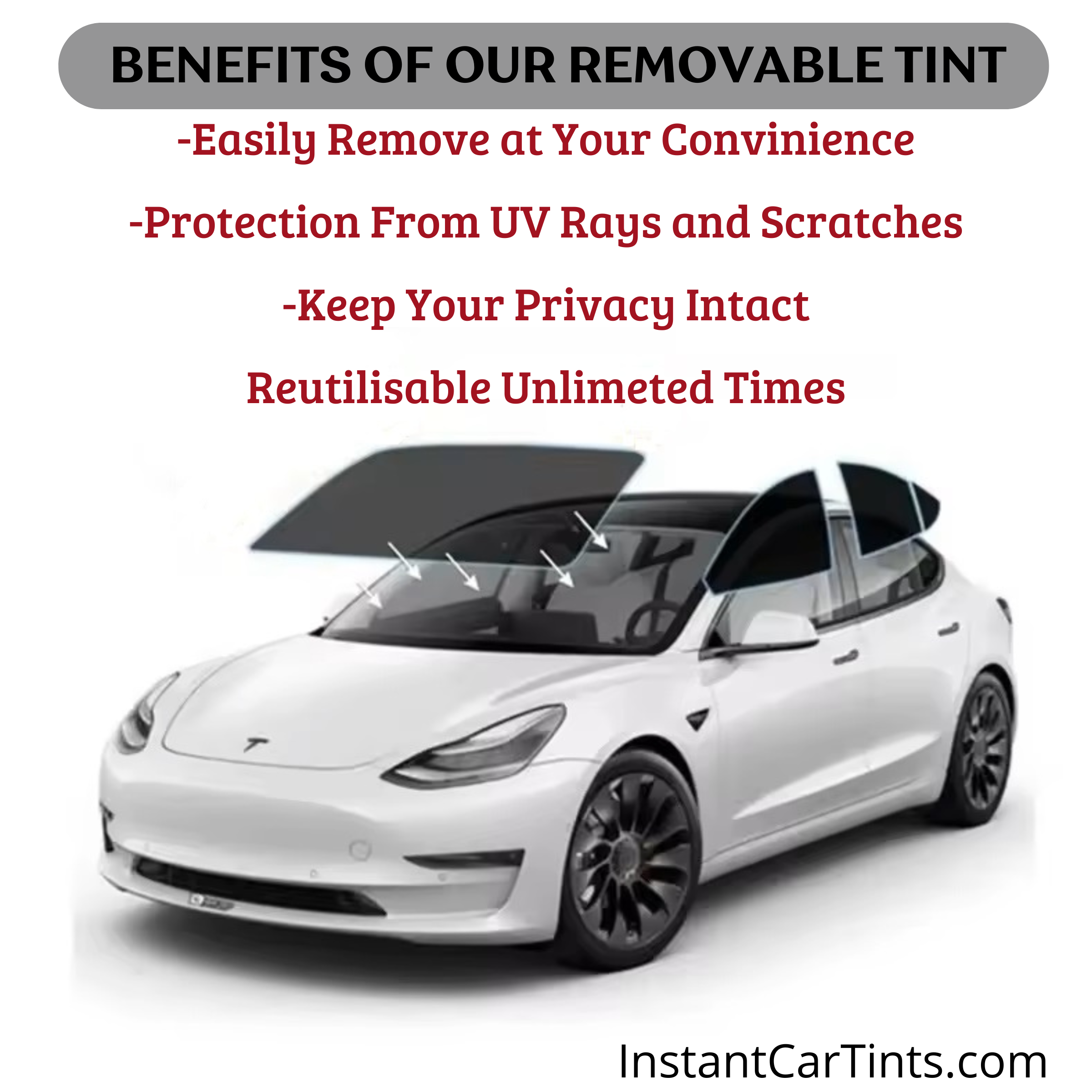 Removable Car Windows Tint- InstantCarTint